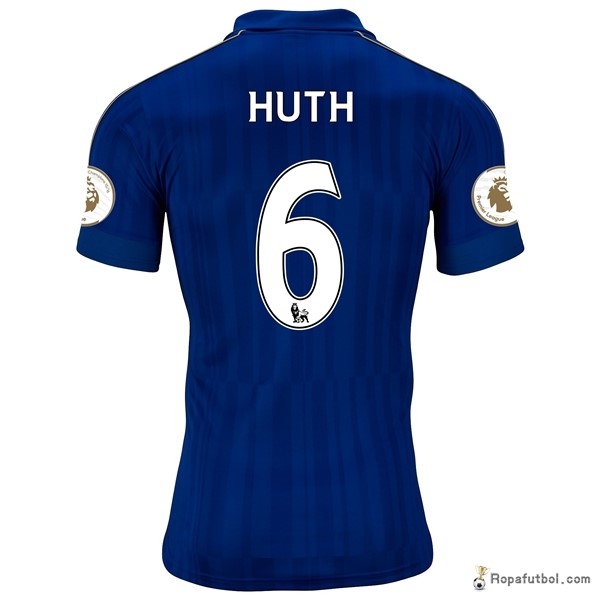 Camiseta Leicester City Replica Primera Ropa Huth 2016/17 Azul